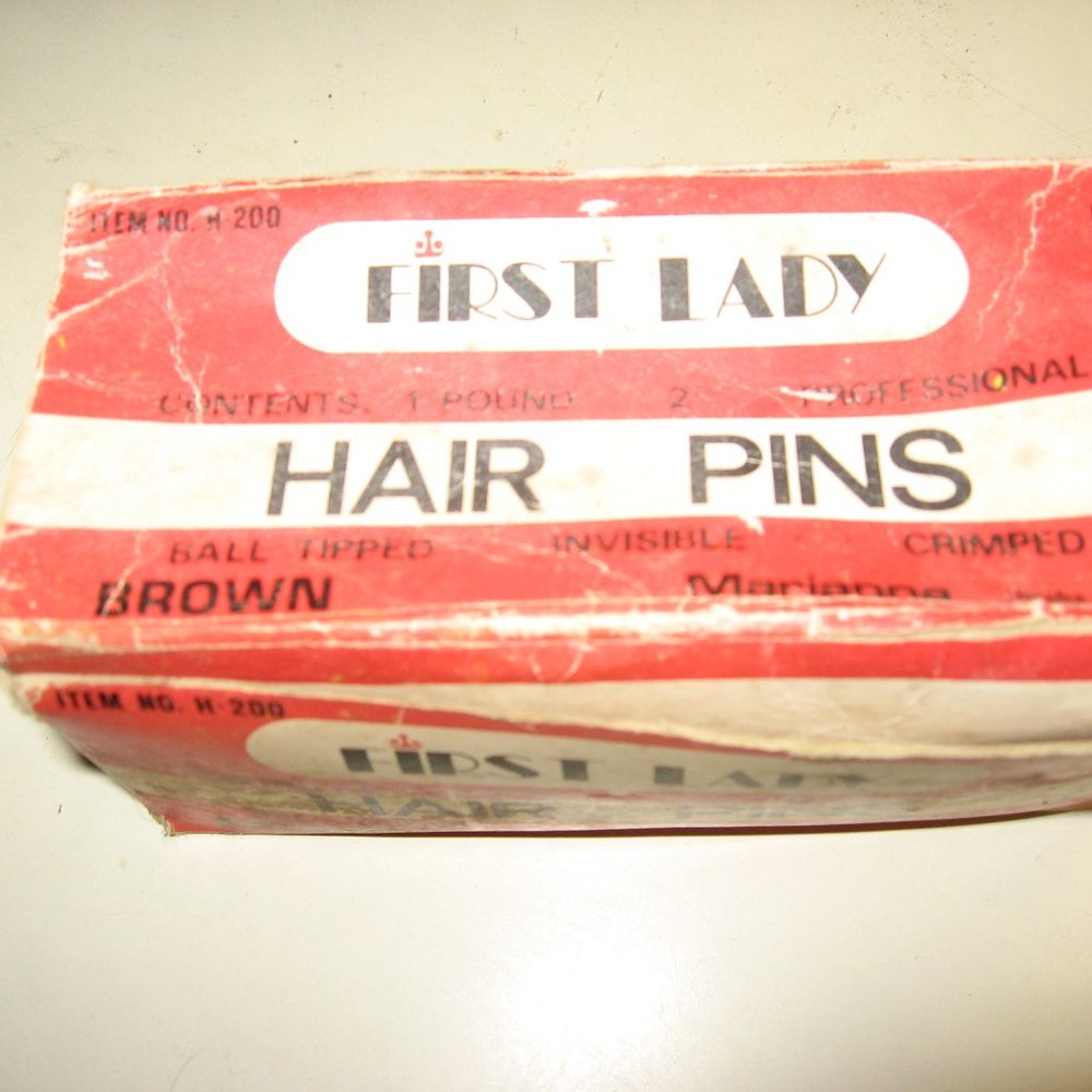 Vintage box hair pins